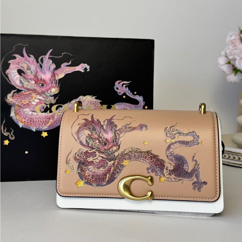 Coach Dragon Print Bandit 18 Shoulder Bag Limited Edition NIB